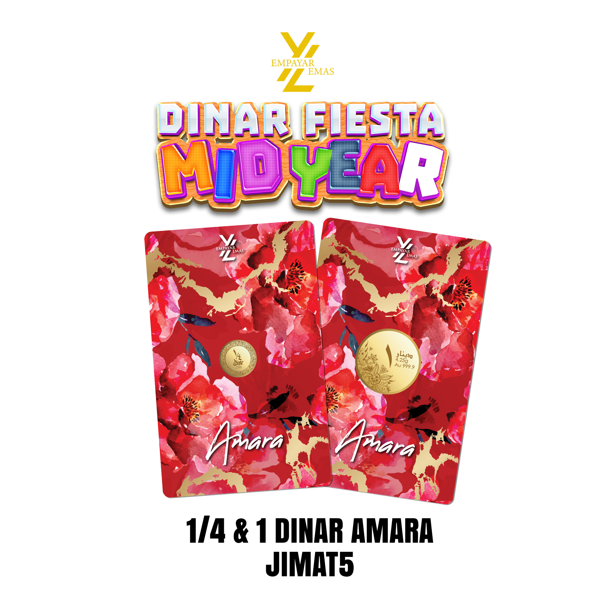 COMBO 1/4 DINAR AMARA + 1 DINAR AMARA (999.9)