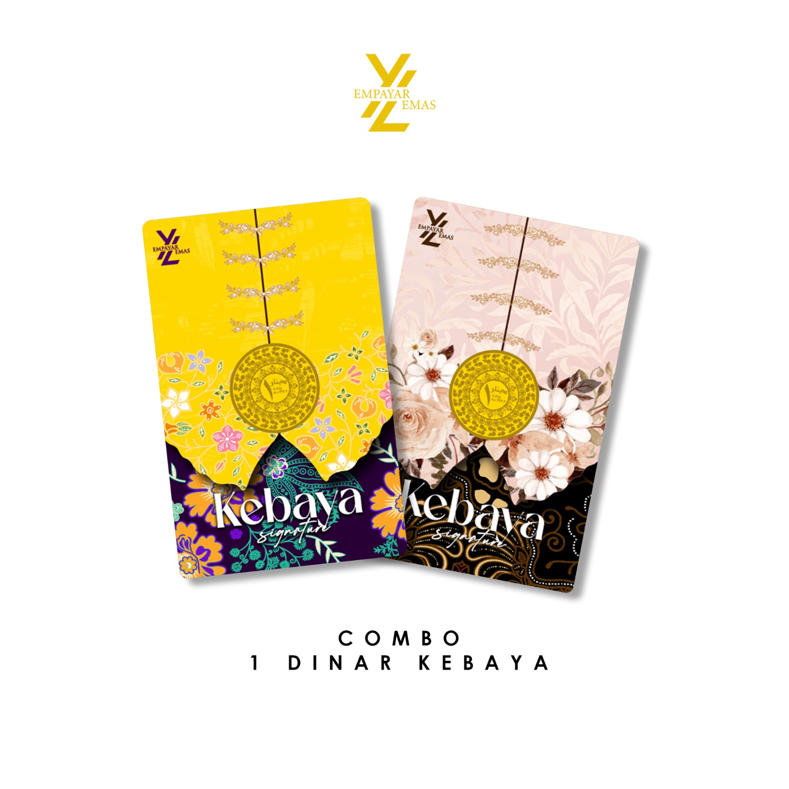 COMBO 1 DINAR KEBAYA PINK + 1 DINAR KEBAYA YELLOW (999.9)