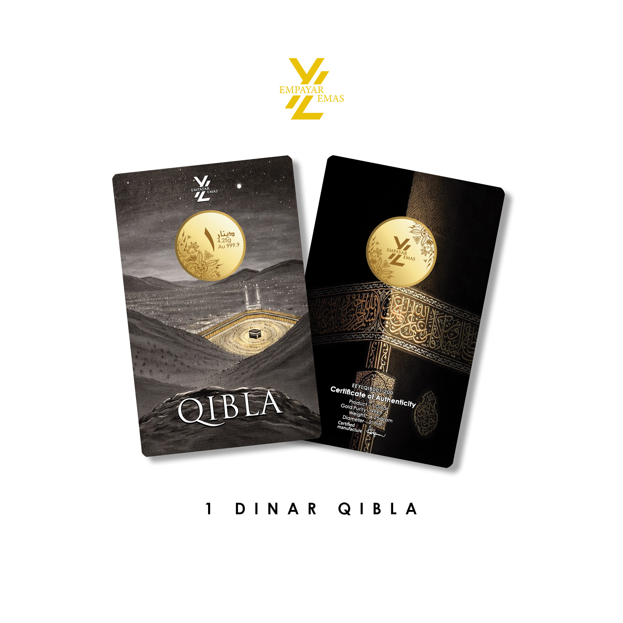 1 DINAR EEYL EDISI QIBLA (999.9) (READY STOK HQ: 14 MEI 2026)