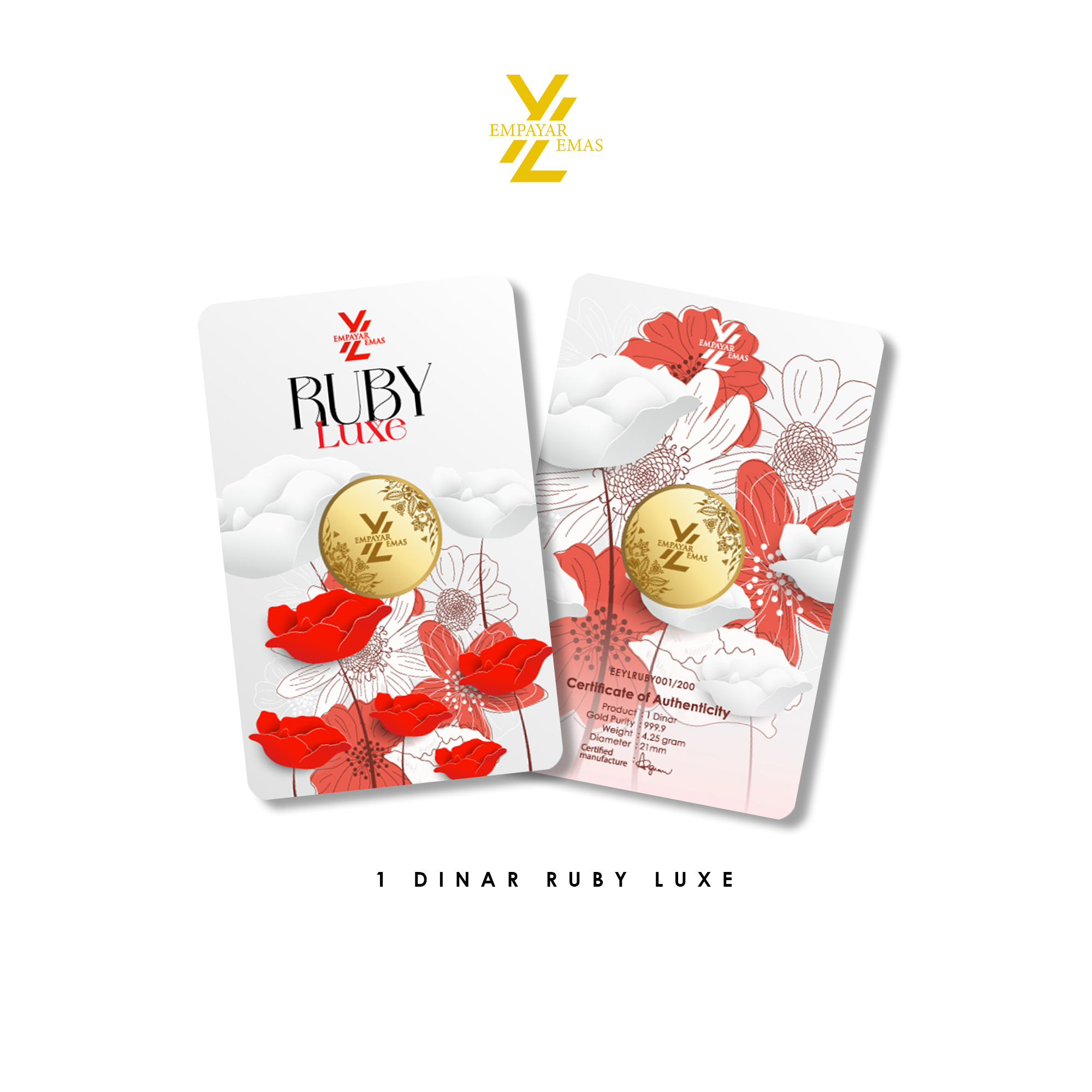 1 DINAR RUBY LUXE (999.9)(READY STOK DI HQ 16 JULAI)