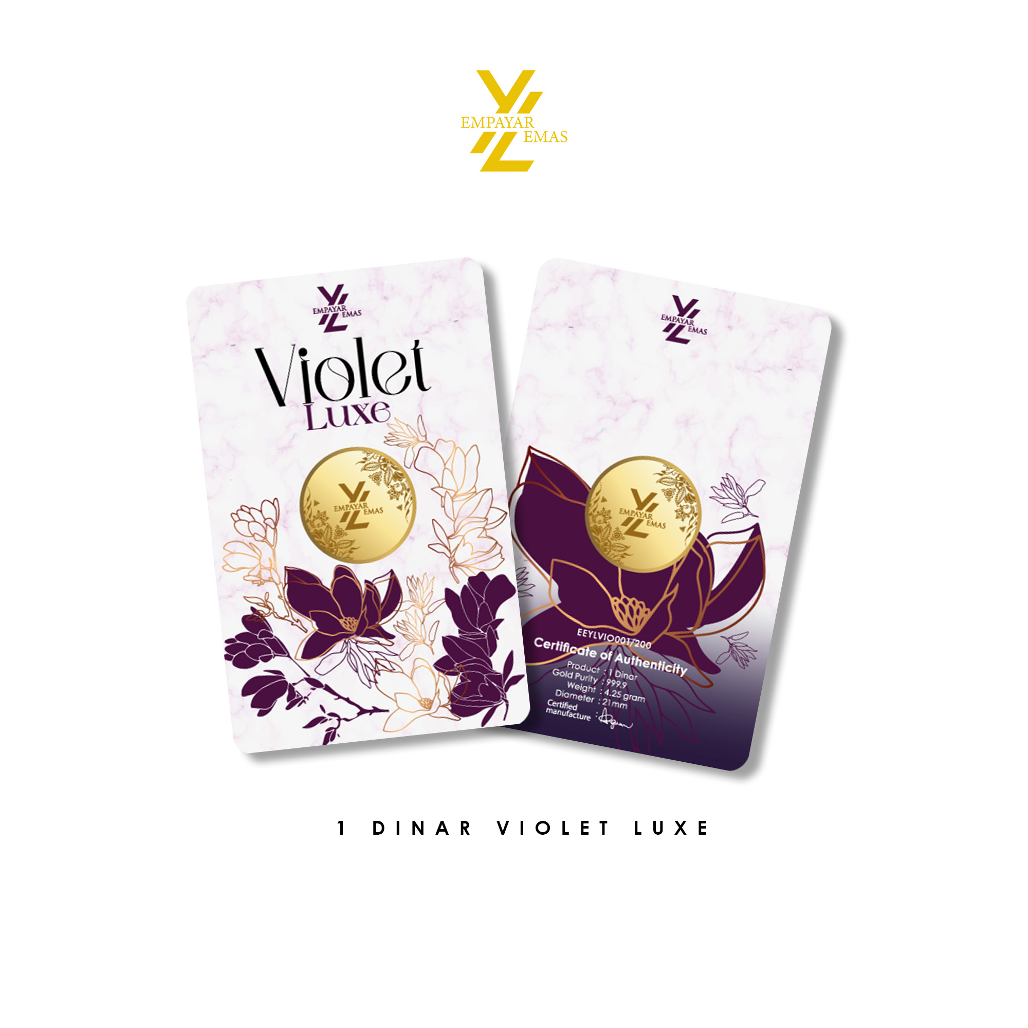 1 DINAR VIOLET LUXE (999.9)(READY STOK DI HQ 16 JULAI)