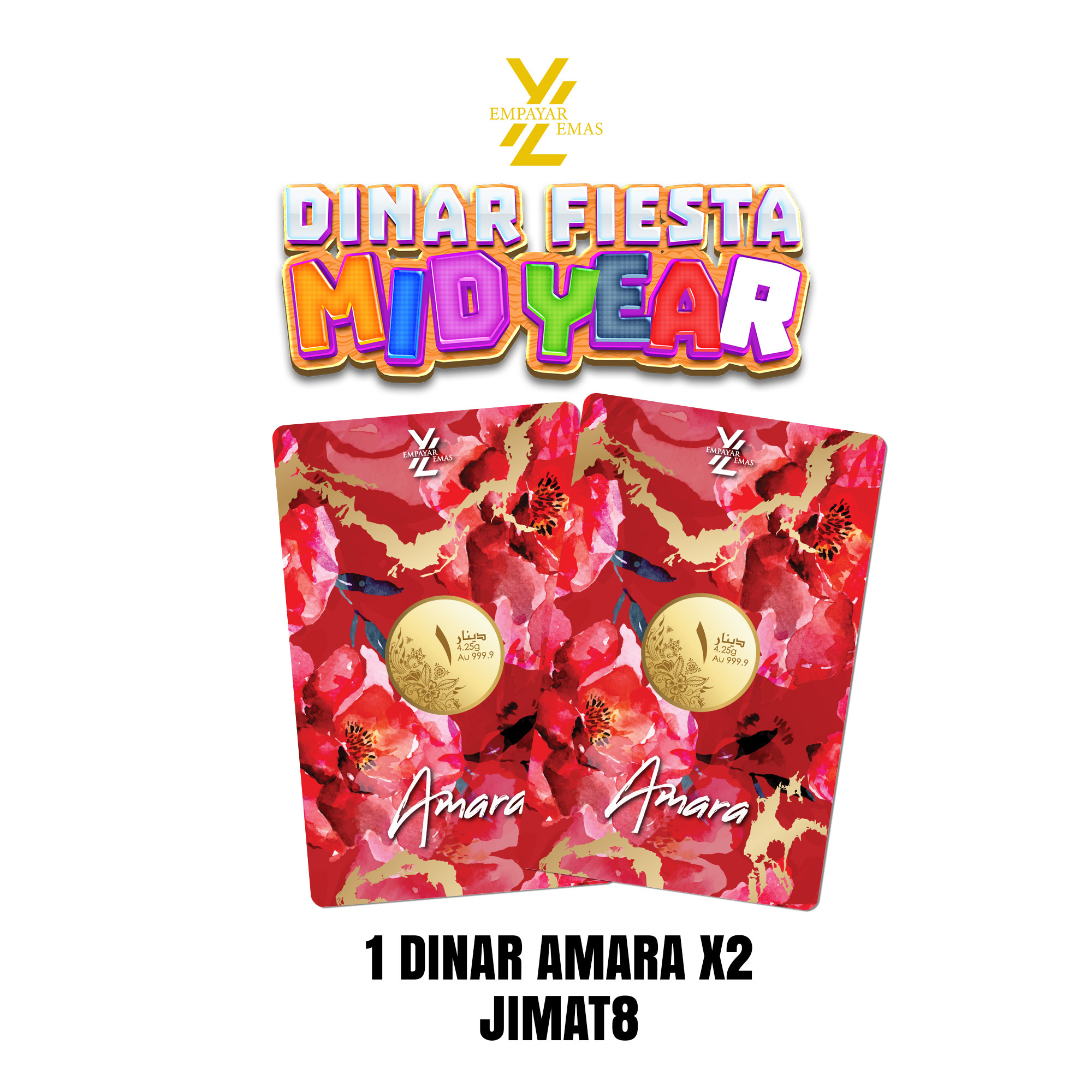 COMBO 1 DINAR AMARA  x 2 PCS (999.9)