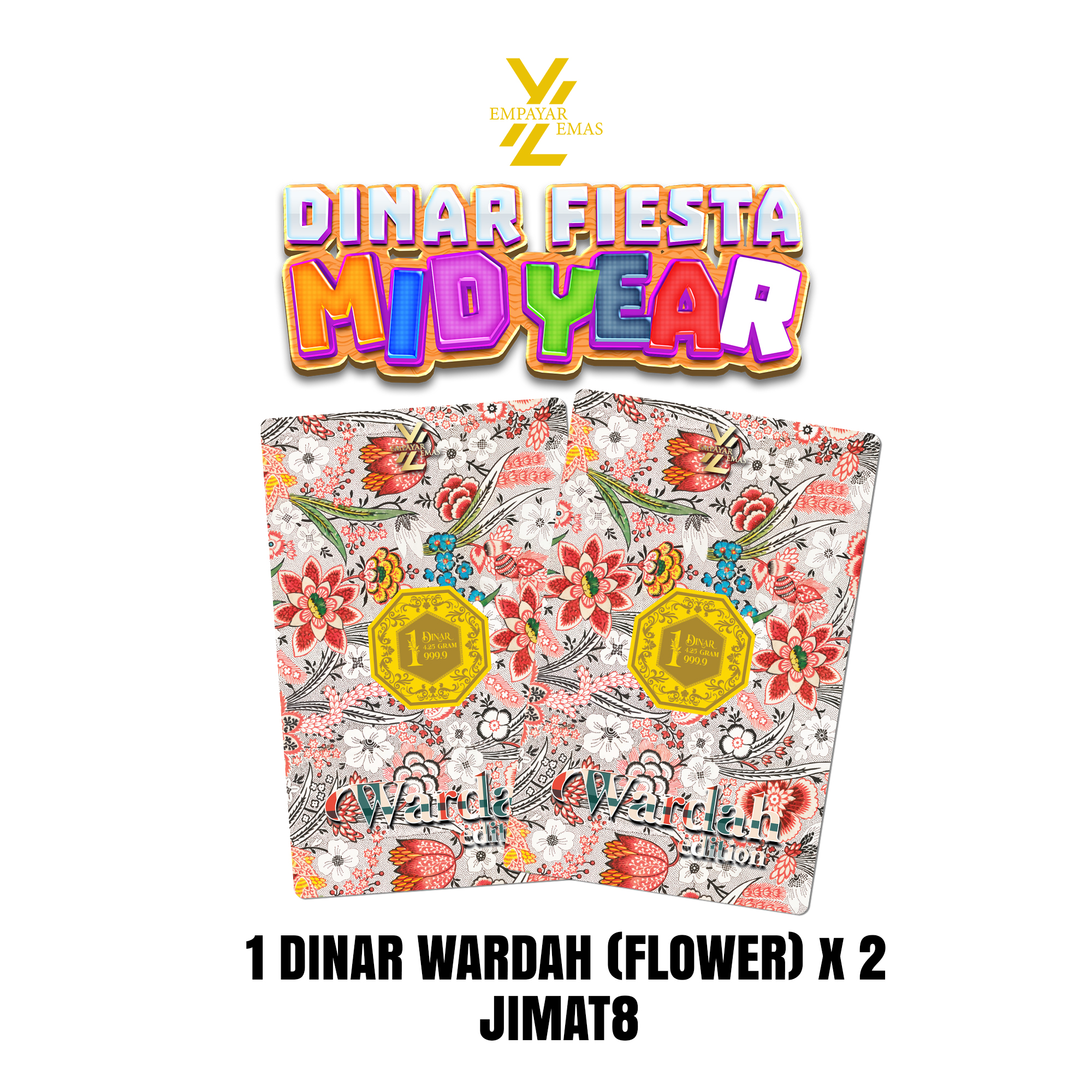 COMBO 1 DINAR WARDAH FLOWER x 2 PCS (999.9)