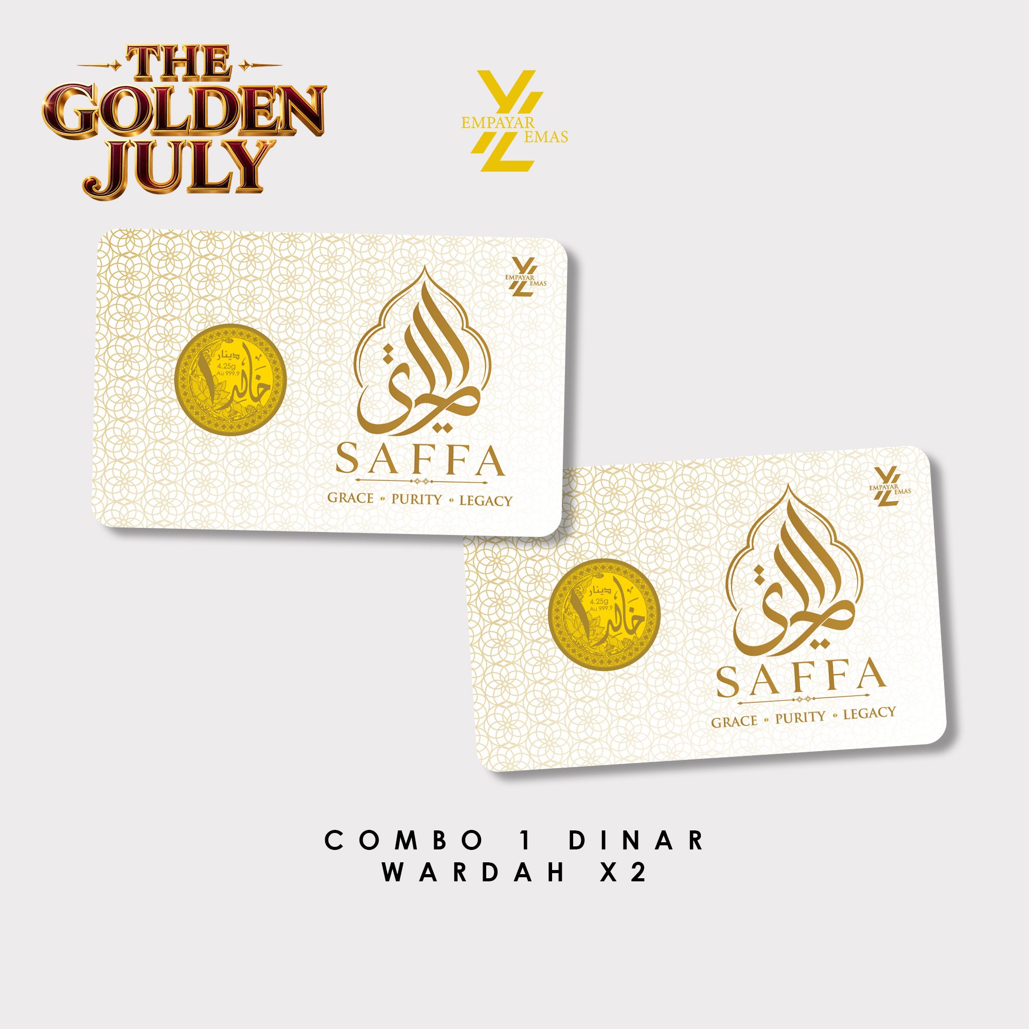 COMBO 1 DINAR SAFFA x 2 PCS (999.9)(READY STOK DI HQ: 24 JULAI 2026)