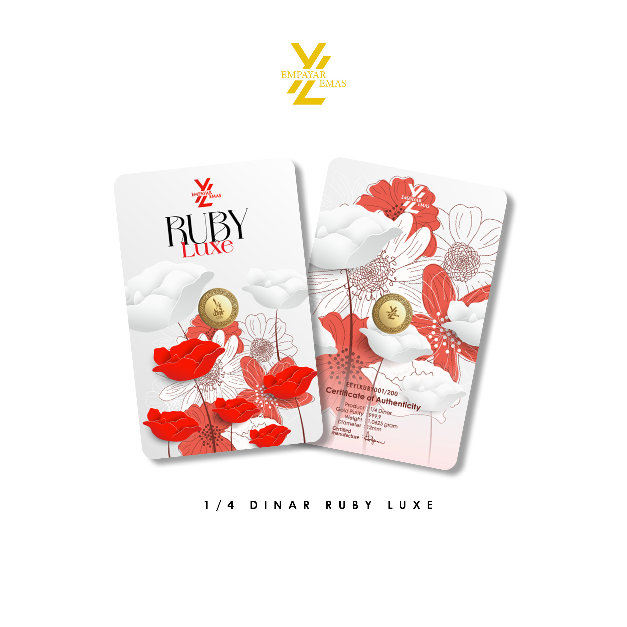1/4 DINAR RUBY LUXE (999.9)(READY STOK DI HQ 16 JULAI)