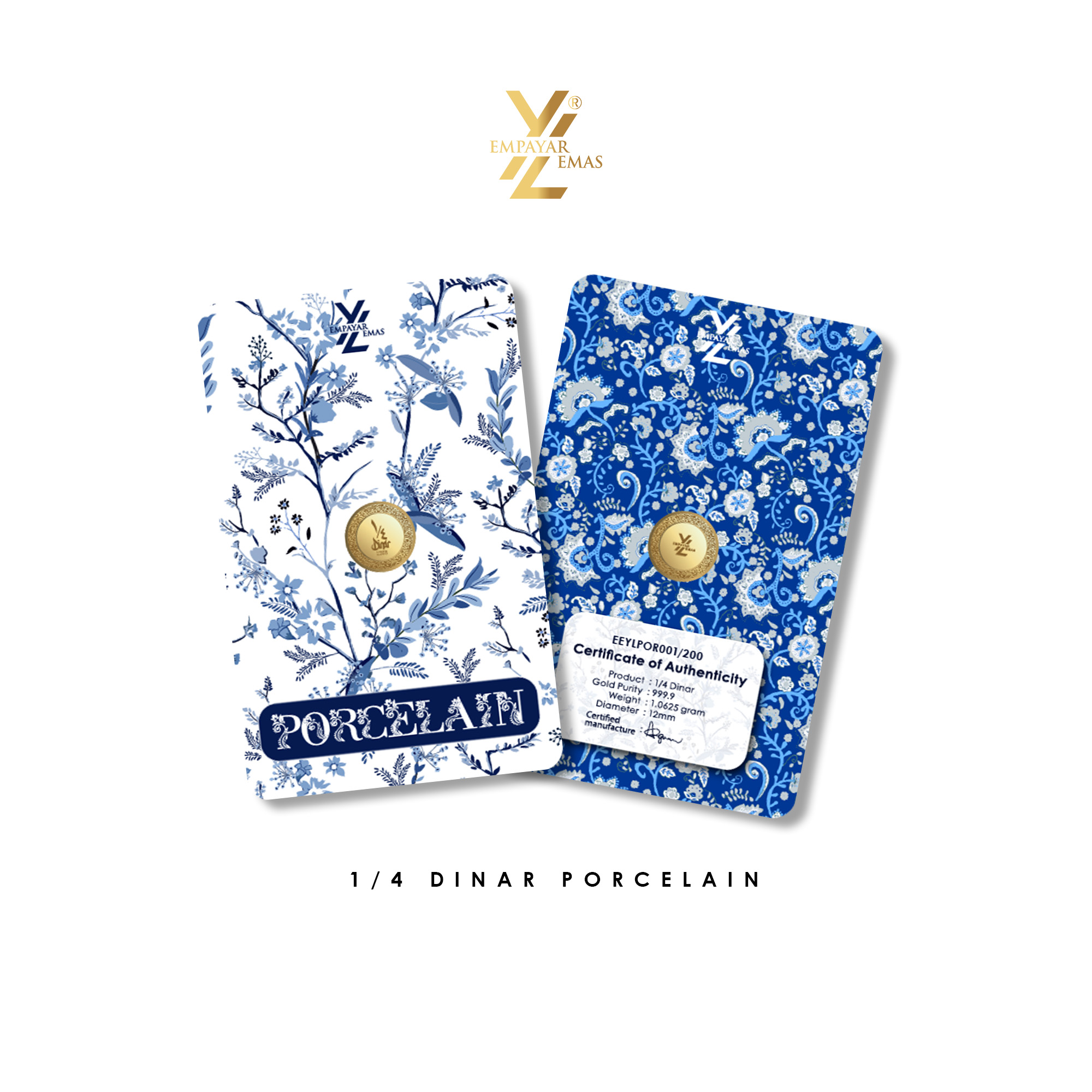 1/4 DINAR PORCELAIN (999.9)
