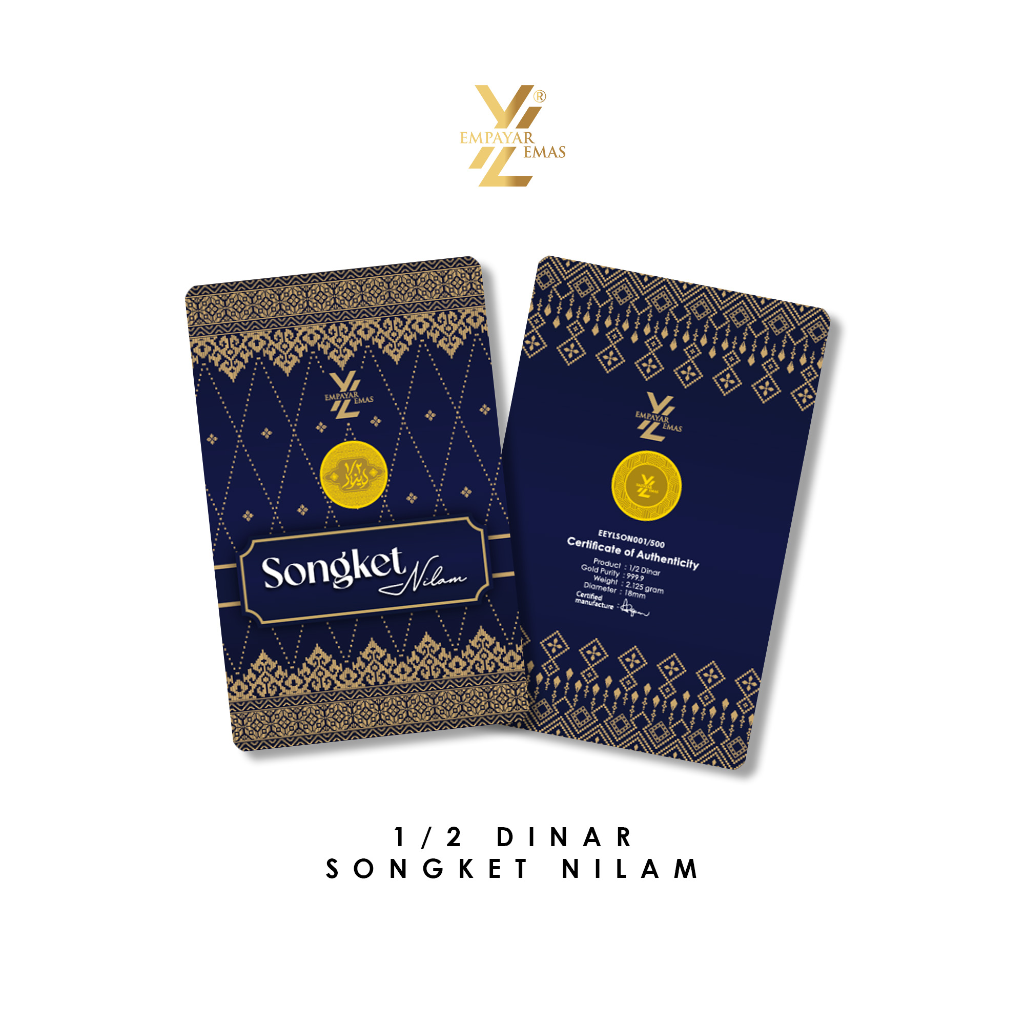 1/2 DINAR SONGKET NILAM (999.9)