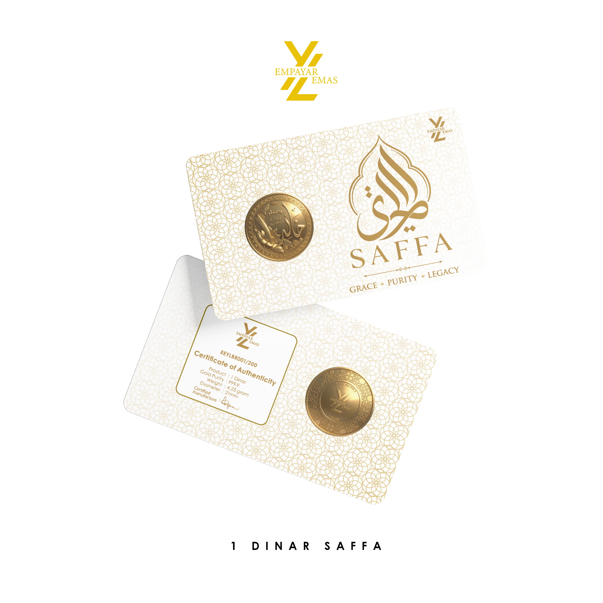 COMBO 1 DINAR SAFFA X 2  (999.9)(READY STOK DI HQ 25 JUN 2026)