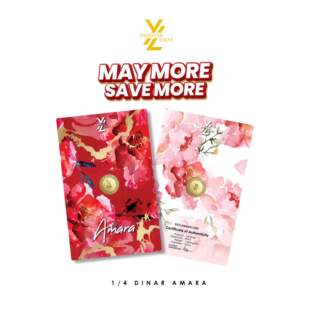 1/4 DINAR AMARA (999.9)(READY STOK DI HQ 26 MEI)