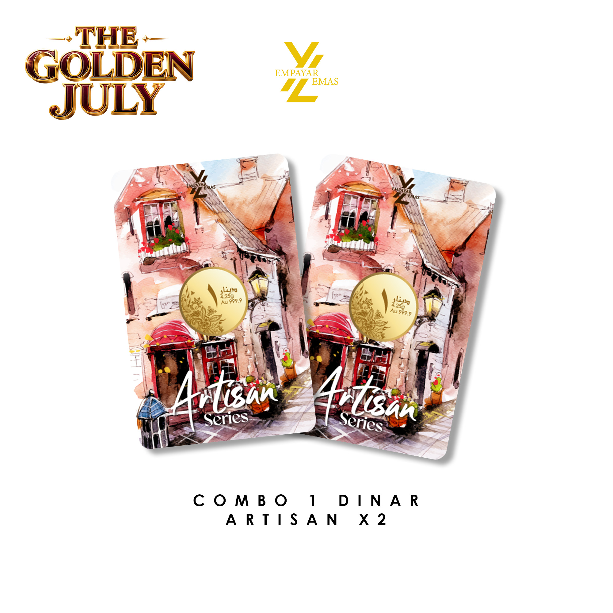 COMBO 1 DINAR ARTISAN x 2 PCS (999.9)