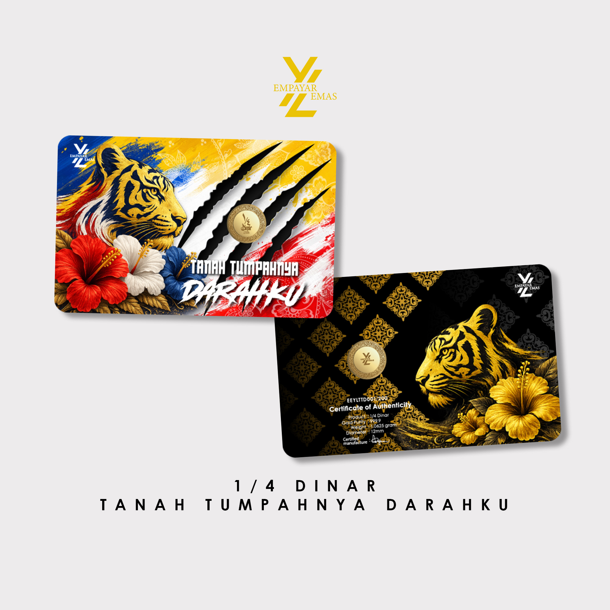 1/4 DINAR TANAH TUMPAHNYA DARAHKU(999.9)