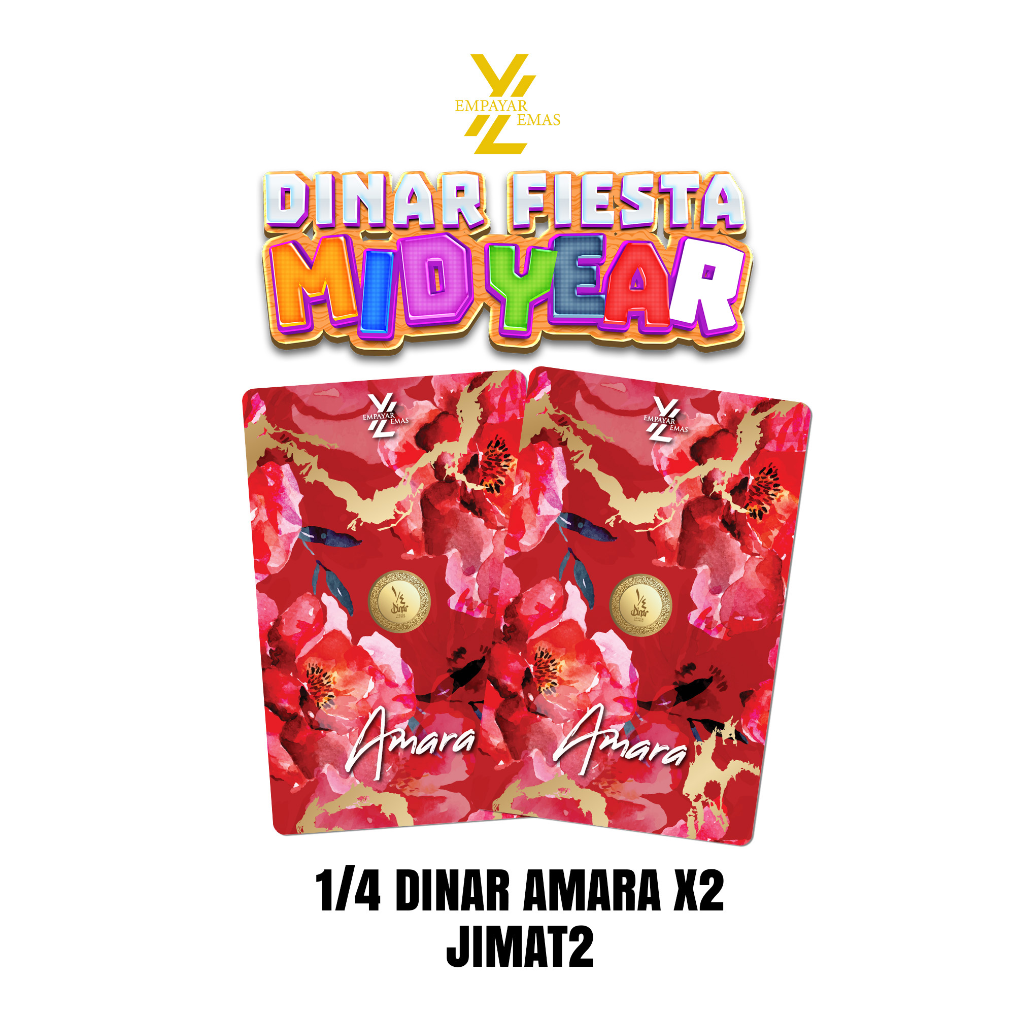 COMBO 1/4 DINAR AMARA x 2 PCS (999.9)